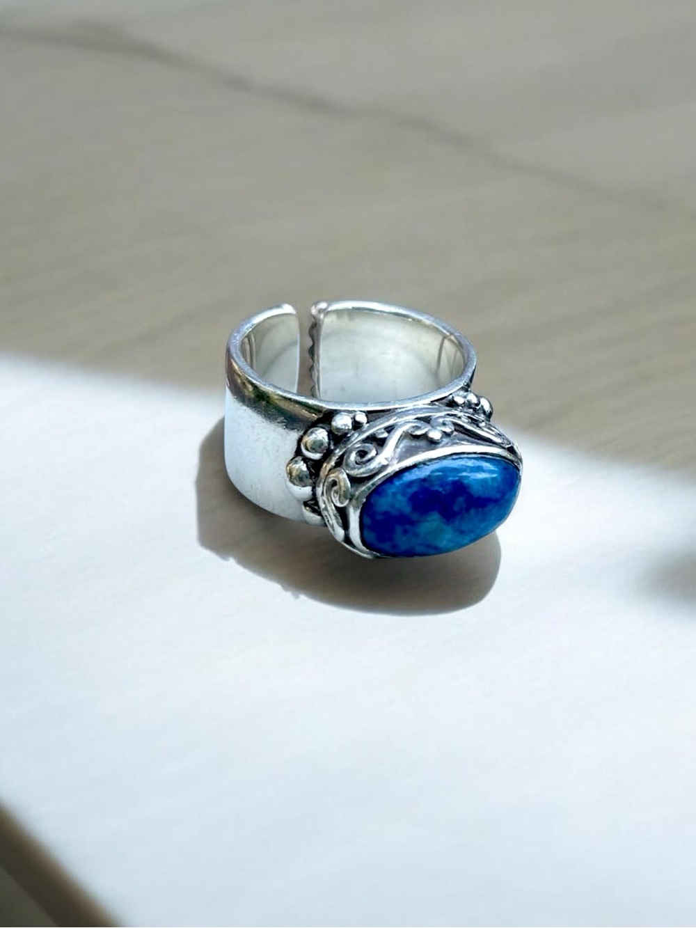 🌺Sajen Sterling & Sodalite Ring